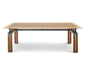 PASO DOBLE - Rectangular wooden executive desk with leather top by i 4 Mariani - view 3